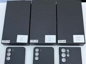 Husa Ultra Slim Kevlar Carbon Neagra - Samsung,IPhone — miniatura 9