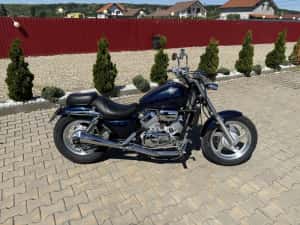 HONDA VF 750 C MAGNA RC43 BOBBER 87 cai EXTRA CROM evacuare SUPER TRAPP ghidon+ comenzi frontale custom recent adusa din Germania fara zgarieturi Top — miniatura 2