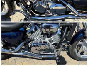 HONDA VF 750 C MAGNA RC43 BOBBER 87 cai EXTRA CROM evacuare SUPER TRAPP ghidon+ comenzi frontale custom recent adusa din Germania fara zgarieturi Top — miniatura 7