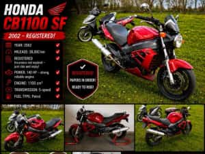 Honda CB1100 SF – 2002, înmatriculată, 140 CP! — miniatura 2