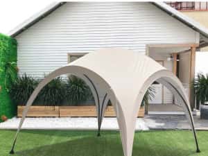 Pavilion CORT Umbrela Iglu Modern Cadru Metal Gradina Terasa Curte Rotund 3X3M Alb+ Livrare GRATUITA ! — miniatura 3