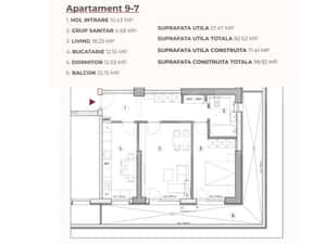 Apartament 2 camere, 82.62 mp, ansamblu 0% Comision Achizitie, Calea S — miniatura 3