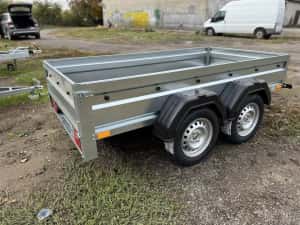 Remorcă nouă 750 kg, dublu ax, 250x125 cm, posibilitate RATE!! — miniatura 4
