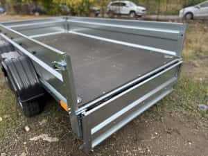 Remorcă nouă 750 kg, dublu ax, 250x125 cm, posibilitate RATE!! — miniatura 7