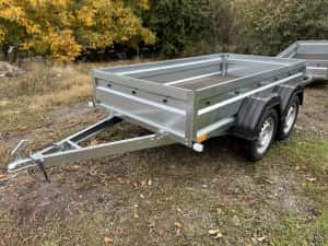 Remorcă nouă 750 kg, dublu ax, 250x125 cm, posibilitate RATE!! — miniatura 9