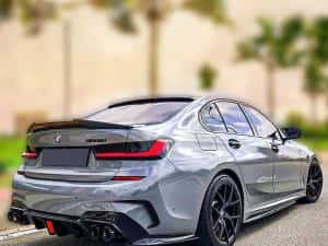 Difuzor LED cu Splitere Bara M BMW G20 G21, Evacuari Duble, 340 style — miniatura 7