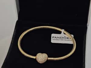 Brățară Pandora cu cristale - Aurie, nouă in cutie — miniatura 4