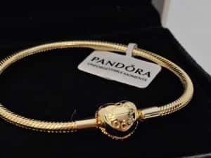 Brățară Pandora cu cristale - Aurie, nouă in cutie — miniatura 5