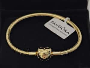 Brățară Pandora cu cristale - Aurie, nouă in cutie — miniatura 6