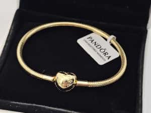 Brățară Pandora cu cristale - Aurie, nouă in cutie — miniatura 7