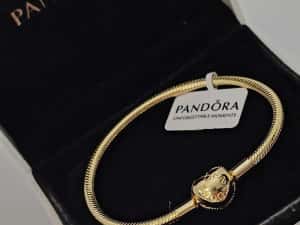 Brățară Pandora cu cristale - Aurie, nouă in cutie — miniatura 8