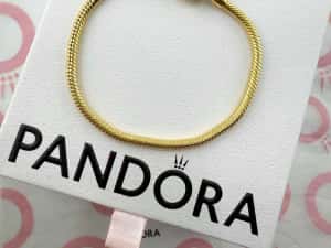 Brățară Pandora cu cristale - Aurie, nouă in cutie — miniatura 9