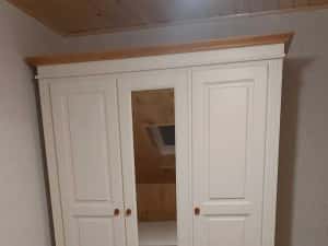 Dulap lemn masiv cu oglinda Seby, 3 usi + 2 sertare — miniatura 5