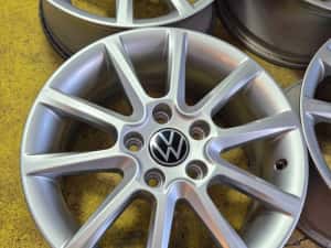 4 Jante Aliaj 5x112 16''  OEM VW Golf Passat Touran Sharan Caddy T-Roc — miniatura 2