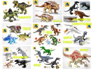Dinozaur TIP lego Jurassic Indominus T Rex Indoraptor Carnotaurus Bary