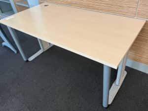 10 buc Birou Solid cu picioare metalice; Masa cu Blat 160x80 / 130x80 — miniatura 3