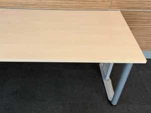 10 buc Birou Solid cu picioare metalice; Masa cu Blat 160x80 / 130x80 — miniatura 5