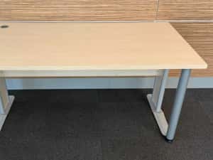10 buc Birou Solid cu picioare metalice; Masa cu Blat 160x80 / 130x80 — miniatura 6