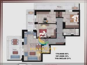 Pallady 4 camere 87 mp + terasa 42 mp in bloc tip Boutique — miniatura 4