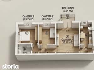 ZIMBRU, APARTAMENT CU 3 CAMERE, MOBILAT SI UTILAT, PARTER — miniatura 4