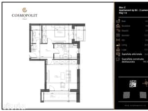 Apartament 2 camere Cosmopolit Zenit | Bloc C - etaj 2 — miniatura 4