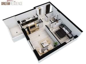 Apartament 2 camere,55 mp, Dream Residence