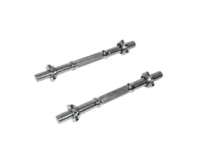 Set de 2 gantere 30/31 mm cromat de 42 cm cu piulite — miniatura 4