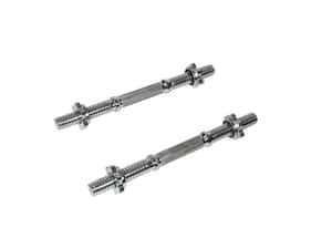 Set de 2 gantere 30/31 mm cromat de 42 cm cu piulite — miniatura 6