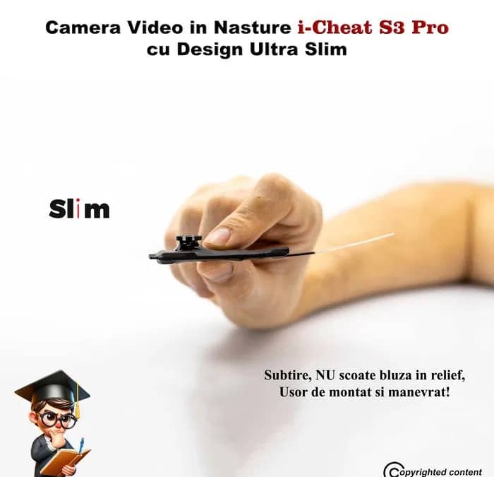 Camera Video in Nasture pentru Copiat i-Cheat S4 Casti/Casca de Copiat — fotografie 1 din 10