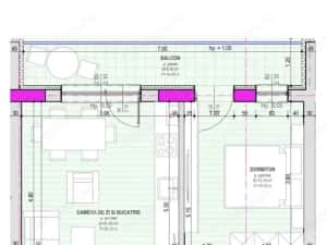 Apartament cu 2 camere etaj 1 la cheie 51 mp zona Brana din Selimbar — miniatura 7
