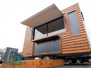 Rulota comerciala,CAFENEA,FAST FOOD, cu design rustic ,lemn !! — miniatura 10