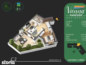 Apartament cu terasa generoasa, 2 camere, zona Metalurgiei, Comision 0 — miniatura 6