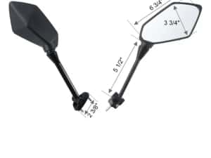 Set Oglinzi Kawasaki ER6F Z1000SX 400R 650R 2009-2012 stanga dr A327 — miniatura 4