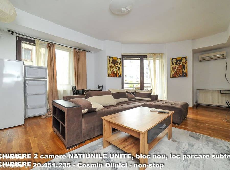 Inchiriere 2 camere NATIUNILE UNITE, boc nou, parcare subterana — fotografie 1 din 6