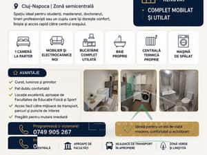 Garsoniera Spatioasa | Renovata | Parter | Centrala Termica| Plopilor