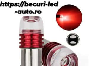 Set Două Becuri Led Cu Stroboscop Si Lumină Roșie/P21W-1157 — miniatura 6