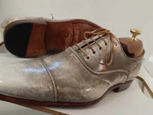 Panfofi de lux 40.5 41 41.5 oxford cap toe GREVE NOI lucrati manual — miniatura 4