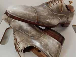Panfofi de lux 40.5 41 41.5 oxford cap toe GREVE NOI lucrati manual — miniatura 6