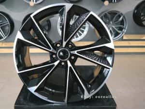 Jante AUDI A6 A7 A8 Q3 Q5 Q7 Q8 22 R22 Black Machined Face — miniatura 4