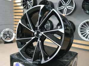 Jante AUDI A6 A7 A8 Q3 Q5 Q7 Q8 22 R22 Black Machined Face — miniatura 6