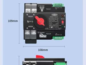 ATS Comutator automat manual panouri fotovoltaice Generator WIFI 125A — miniatura 2