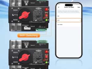 ATS Comutator automat manual panouri fotovoltaice Generator WIFI 125A — miniatura 3