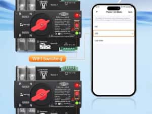 ATS Comutator automat manual panouri fotovoltaice Generator WIFI 125A — miniatura 8