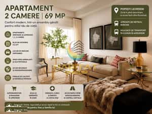 Vânzare Apartament 2 camere | Popești Leordeni | Metrou Berceni — miniatura 3