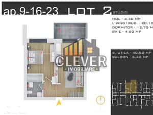 Studio 2 camere, Finisaje la Alegere, Comision 0%, Pallady — miniatura 1