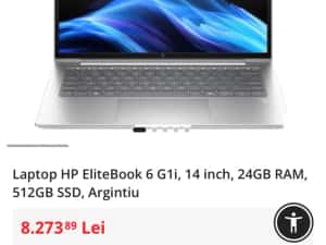 HP Laptop HP EliteBook 6 G1i, ultra 5, 24gb Ram, Sigilat, 2025, OCAZIE model 2025 — miniatura 9
