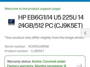 HP Laptop HP EliteBook 6 G1i, ultra 5, 24gb Ram, Sigilat, 2025, OCAZIE model 2025 — miniatura 10