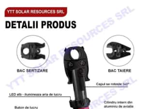masina sertizat 3 in 1, 2 baterii 5Ah, bacuri TH U V M, cabluri CU/AL — miniatura 10