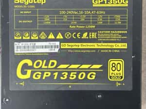 Sursa Segotep GP1350G - de mare putere - Gold 80 Plus - 1250 W — miniatura 3