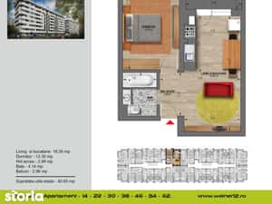 Apartament 2 camere TIP STUDIO Finalizat Weiner Residence Dezvoltator — miniatura 5